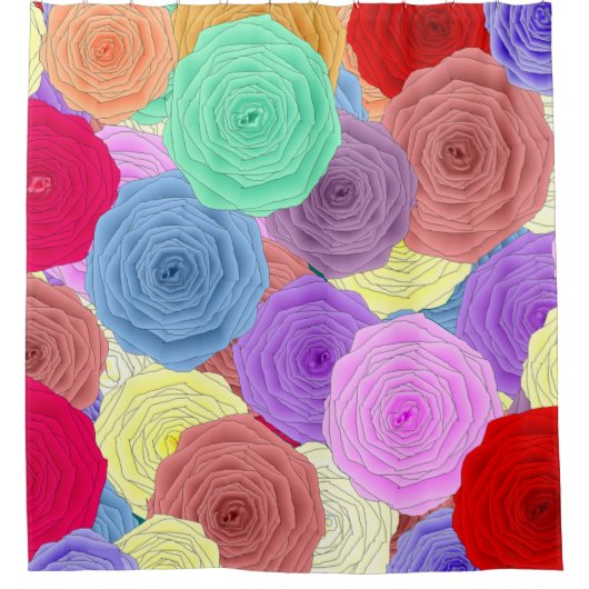 Rozen Shower Curtain Douchegordijn (Voorkant)