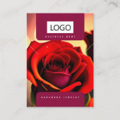 Rozen Sieraden Oorbellen Ketting Display Kaart Visitekaartje (Voorkant)