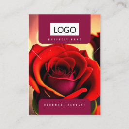 Rozen Sieraden Oorbellen Ketting Display Kaart Visitekaartje