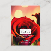 Rozen Sieraden Oorbellen Ketting Display Kaart Visitekaartje (Achterkant)