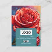 Rozen Sieraden Oorbellen Ketting Display Kaart Visitekaartje (Achterkant)