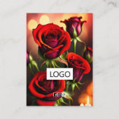 Rozen Sieraden Oorbellen Ketting Display Kaart Visitekaartje (Achterkant)