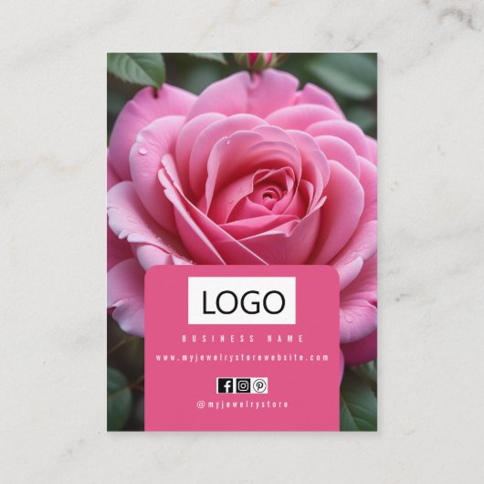 Rozen Sieraden Oorbellen Ketting Display Kaart Visitekaartje