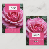 Rozen Sieraden Oorbellen Ketting Display Kaart Visitekaartje (Voorkant / Achterkant)