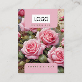 Rozen Sieraden Oorbellen Ketting Display Kaart Visitekaartje