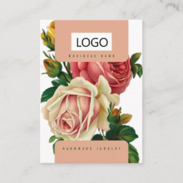 Rozen Sieraden Oorbellen Ketting Display Kaart Visitekaartje