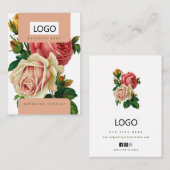 Rozen Sieraden Oorbellen Ketting Display Kaart Visitekaartje (Voorkant / Achterkant)