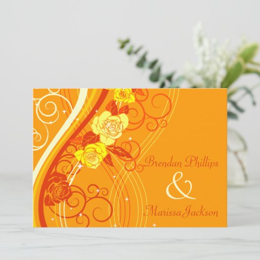 Rozen Sinaasappel Kaart (Staand voorkant)