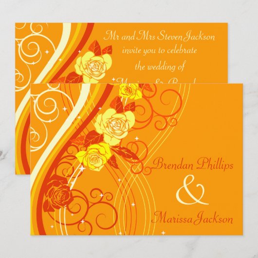 Rozen Sinaasappel Kaart (Voorkant / Achterkant)