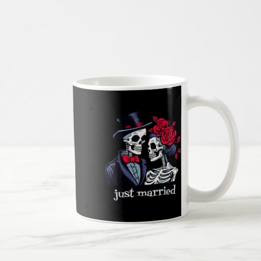 Rozen Skeleton Bride & amp; Groom, net getrouwd me Koffiemok (Rechts)