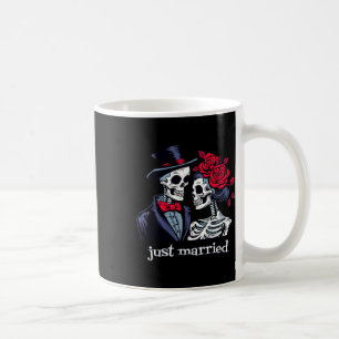 Rozen Skeleton Bride en Groom Skeleton Halloween Koffiemok