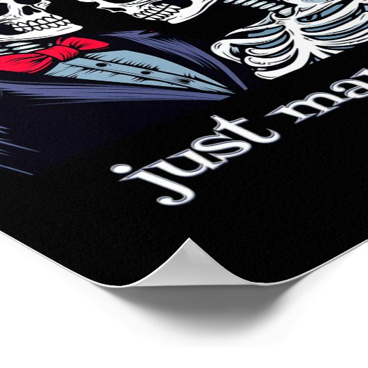 Rozen Skeleton Bride en Groom Skeleton Halloween Poster (Hoek)