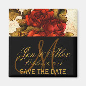  Rozen Sla de datummagneet op Magneet (Voorkant)