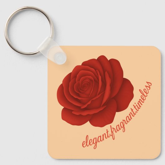 Rozen sleutelhanger met je naam (Voorkant)