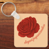 Rozen sleutelhanger met je naam (Voorkant)