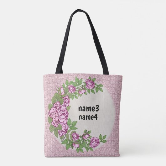 Rozen slinger tote bag (Achterkant)