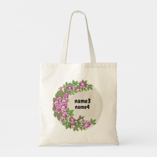 Rozen slinger tote bag (Achterkant)