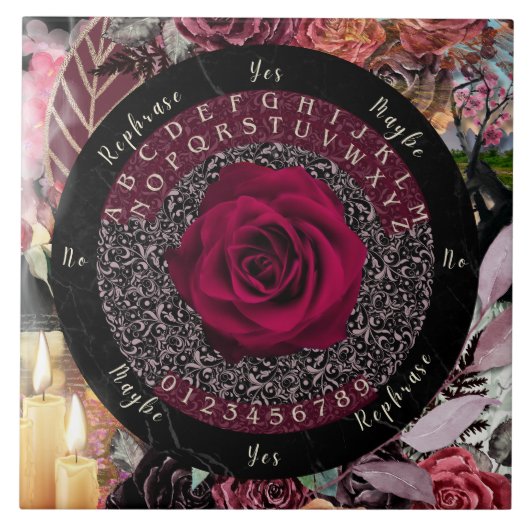 Rozen slingerplaat tegeltje (Voorkant)