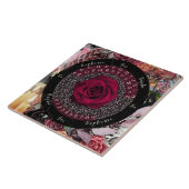 Rozen slingerplaat tegeltje (Zijkant)