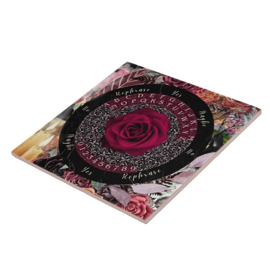 Rozen slingerplaat tegeltje (Zijkant)