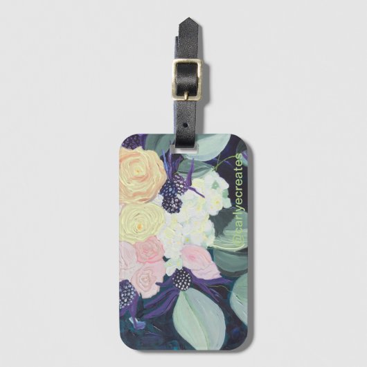 Rozen snuiven bagagelabel (Voorkant (verticaal))