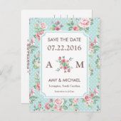  Rozen sparen de Datum Aankondigingskaart (Voorkant / Achterkant)