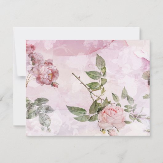   Rozen Speciaal Papier Notitiekaartje (Achterkant)