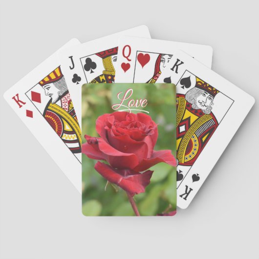 Rozen speelkaarten (Achterkant)