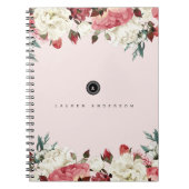 Rozen Spiral Monogram Journal-notebook Notitieboek (Voorkant)
