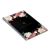 Rozen Spiral Monogram Journal-notebook Notitieboek (Rechterzijde)