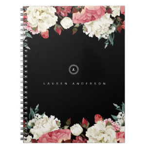  Rozen Spiral Monogram Journal-notebook Notitieboek