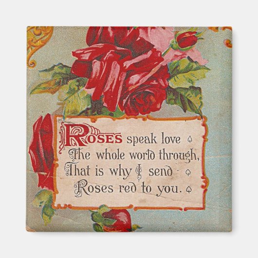 Rozen Spreken Liefde Magneet (Voorkant)