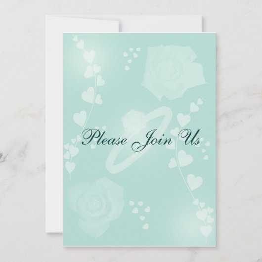 Rozen Spring Fresh Verloving Invitation Kaart (Voorkant)