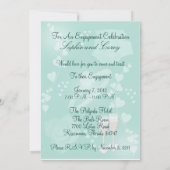 Rozen Spring Fresh Verloving Invitation Kaart (Achterkant)