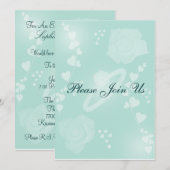 Rozen Spring Fresh Verloving Invitation Kaart (Voorkant / Achterkant)