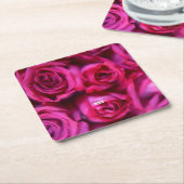 Rozen Square Paper Onderzetter (Schuin)