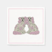 Rozen Staffordshire Dogs Magnolia Servet (Voorkant)