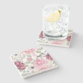 Rozen Steen Onderzetter (Zijkant)