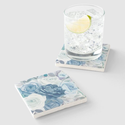 Rozen Steen Onderzetter (Zijkant)