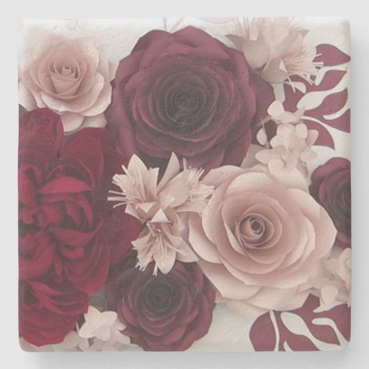 Rozen Stenen Onderzetter (Voorkant)