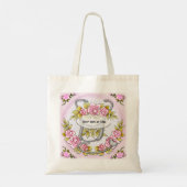 Rozen stethoscoop tote bag (Achterkant)