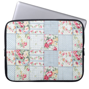Rozen stof: Elegant achtergrondontwerp Laptop Sleeve
