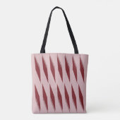 Rozen streep van kastanjebruin-koper tote bag (Achterkant)