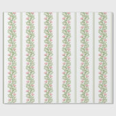 Rozen & strepen op wit cadeaupapier (Vlak)