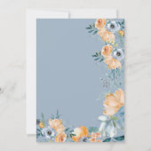 Rozen String Lights Dusty Blue 65th Verjaardag Kaart (Achterkant)