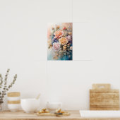 Rozen Symphony - Waterverf Flowers - Bloemenkunst Poster (Keuken)