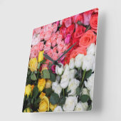 Rozen te koop, San Miguel de Allende, Mexico Vierkante Klok (Hoek)