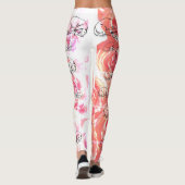 Rozen, teckel hond all-over-print Leggings (Achterkant)