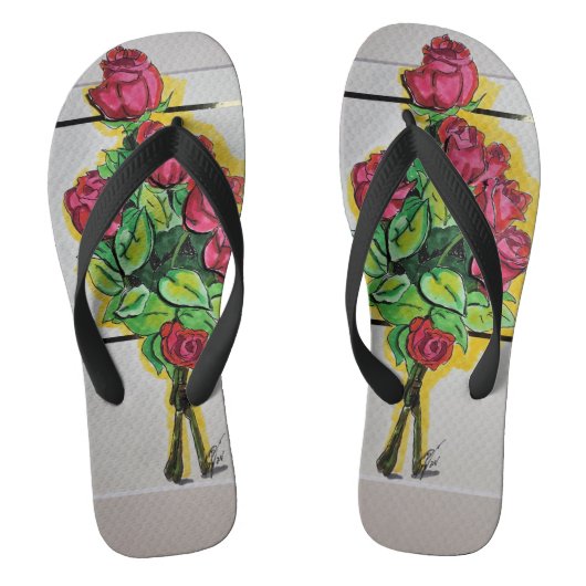 rozen teenslippers (Voetbed)