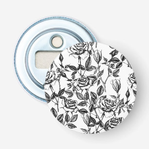 Rozen tekenen button flesopener